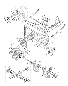 Auger, Housing And Gearbox Diagram and Parts List for 2X930SWE (31AH95SU756-31BH95SU710)(2013) Cub Cadet Snow Blower